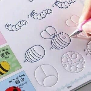 📝 Magical Reusable Writing Board Tracing Book – Pack of 4 📚