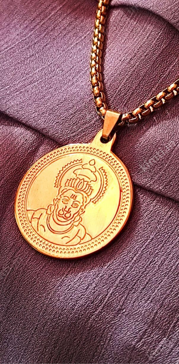 ✨ Gold Plated Hanuman Locket with Chain 🪙