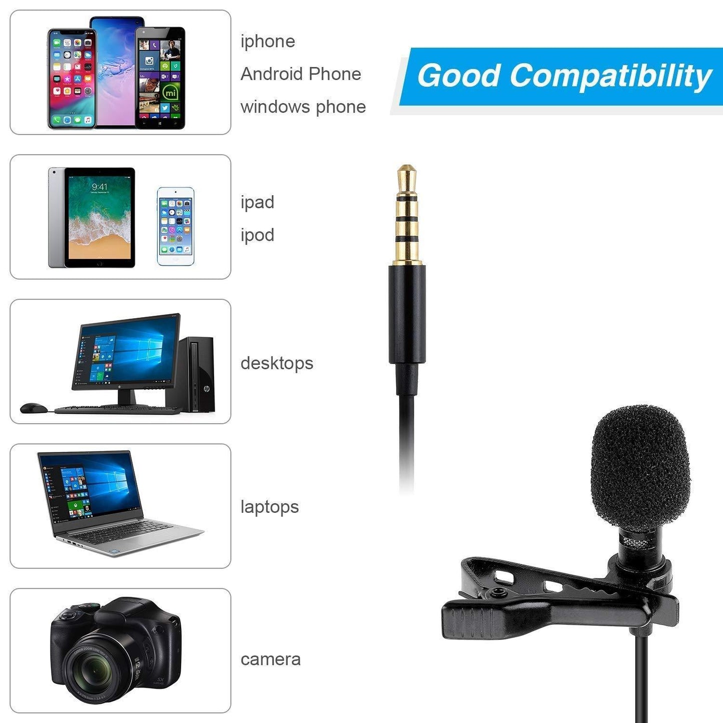 🎤 Dynamic USB collar Mic