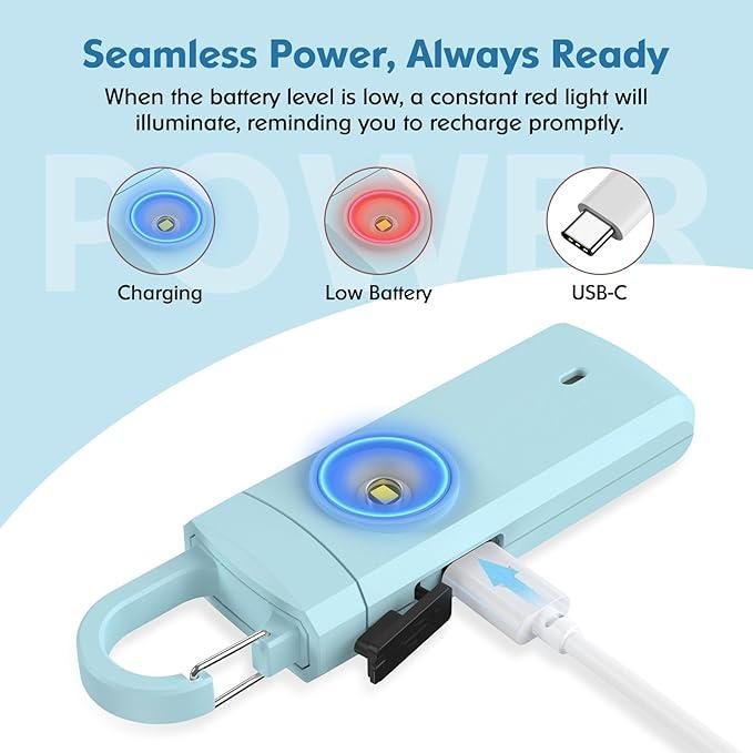🔒 Rechargeable Personal Safety Alarm for Women 🚨