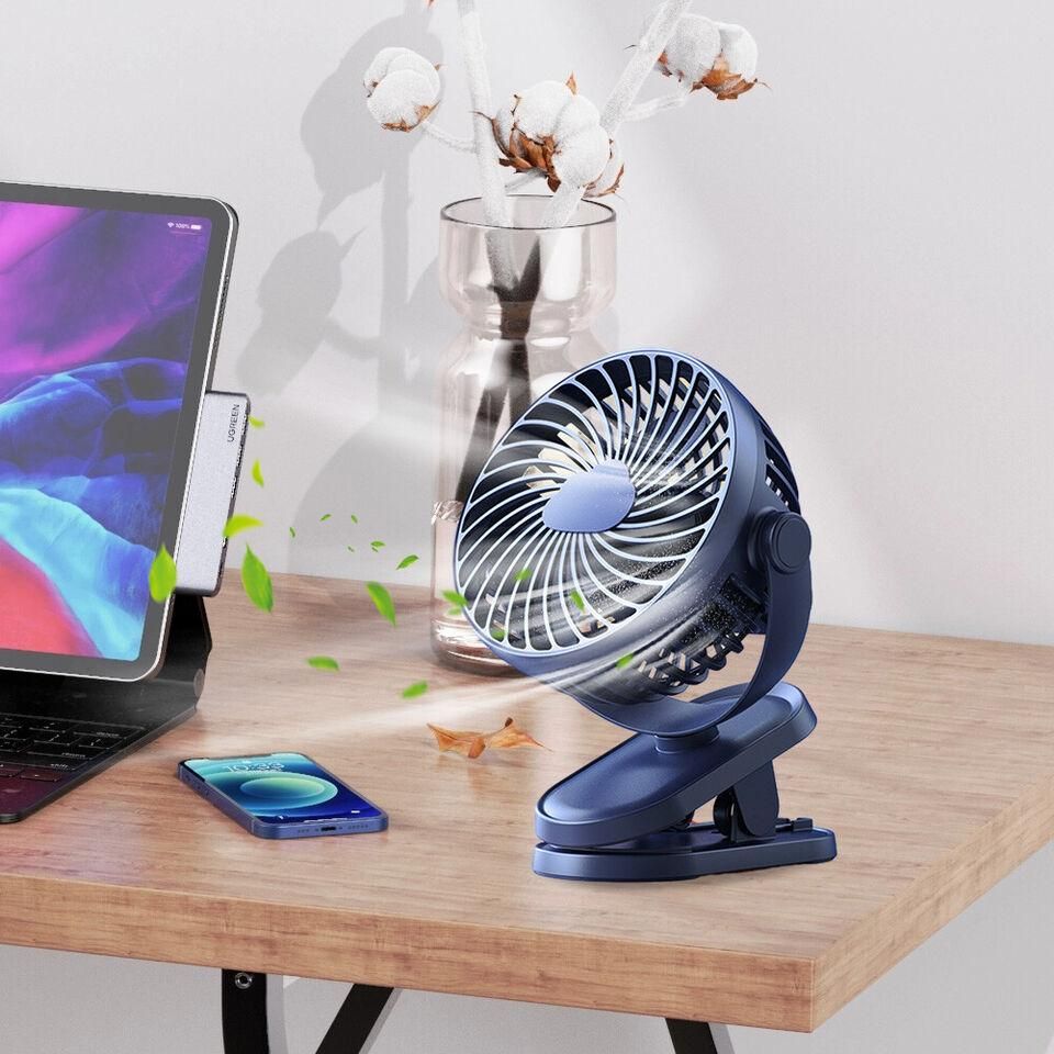 🌬️ USB Silent Fan 3 Speed Handheld Fan 1200mAh Table Fan 🌀