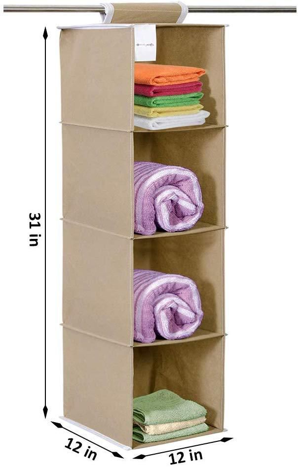 🧥👖👟 4-Shelf Hanging Wardrobe Organizer