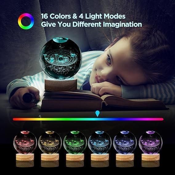 ✨ 3D Crystal Lamp Ball – Mesmerizing Lighting Magic 🌟
