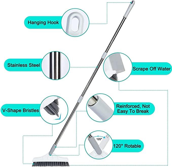🧹 2-in-1 Cleaning Brush with Wiper