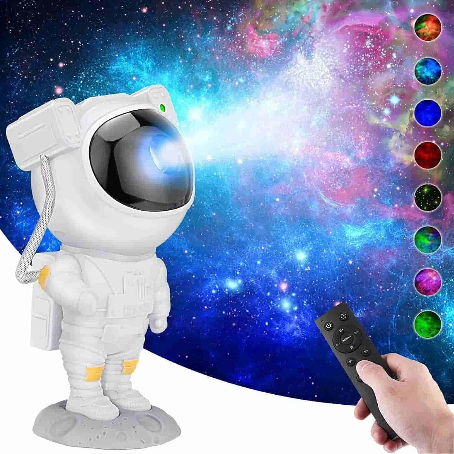 🌌 Astronaut Galaxy Projector – 360° Magnetic Head Rotation, Remote Control 🌠