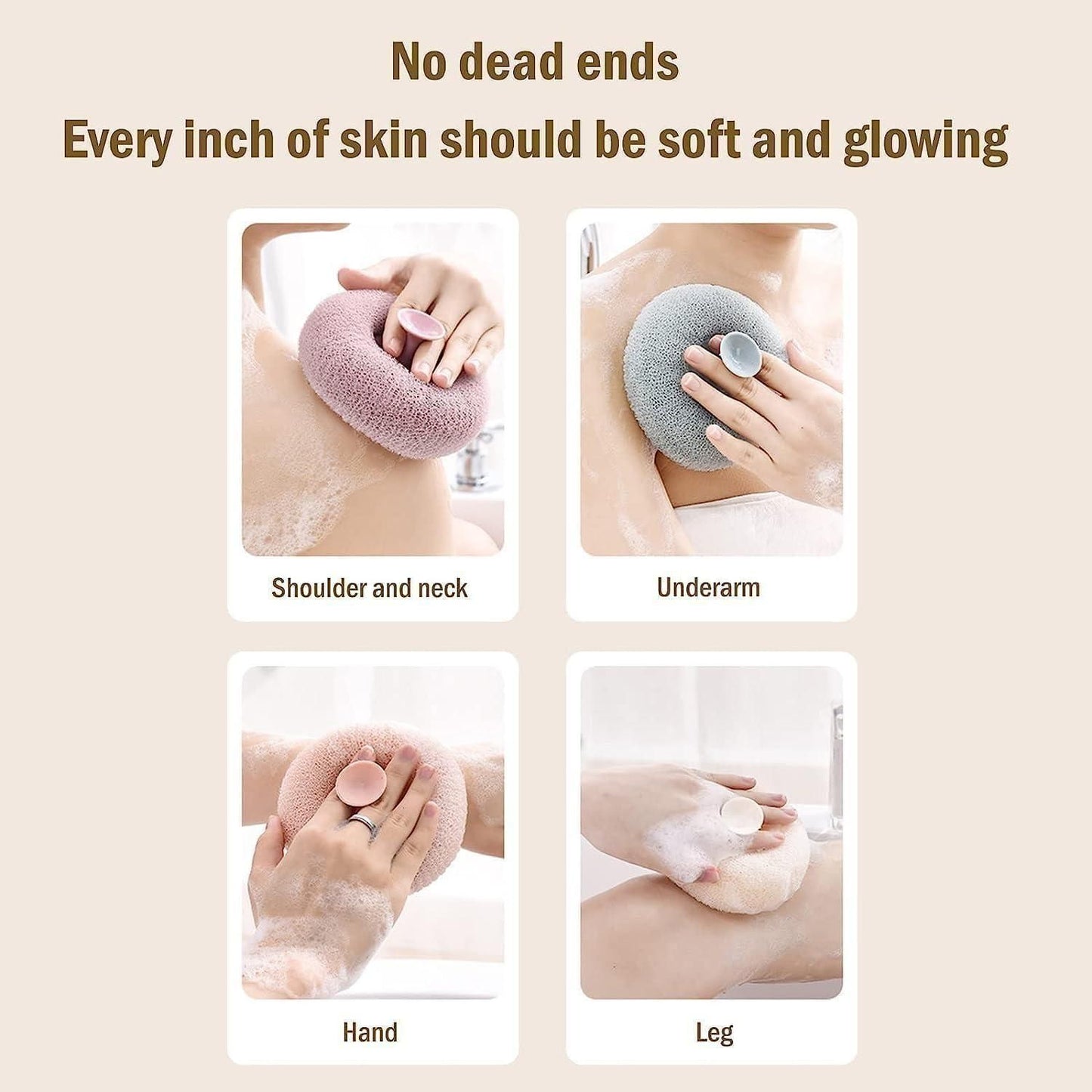 🛁 Suction Bath Scrub (Pack of 1) 🌈