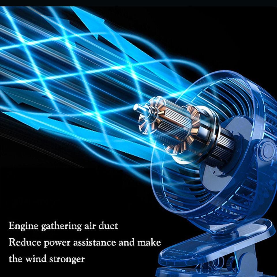 🌬️ USB Silent Fan 3 Speed Handheld Fan 1200mAh Table Fan 🌀