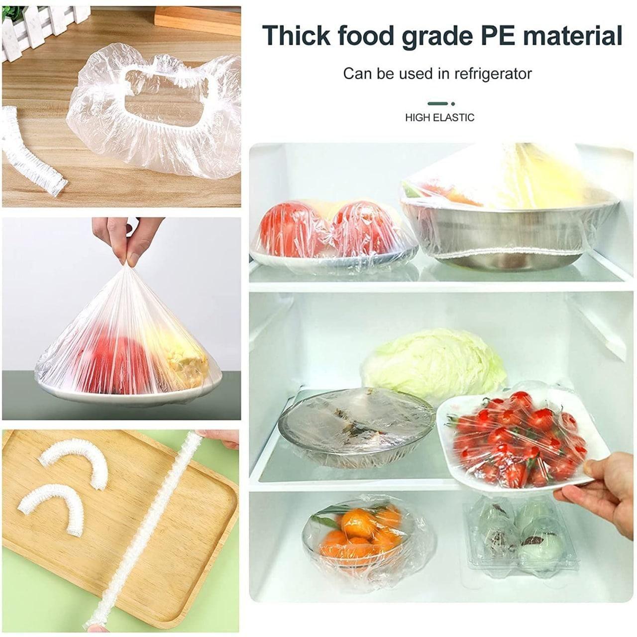 🛍️ Reusable Food Storage Plastic Covers (Pack of 100)