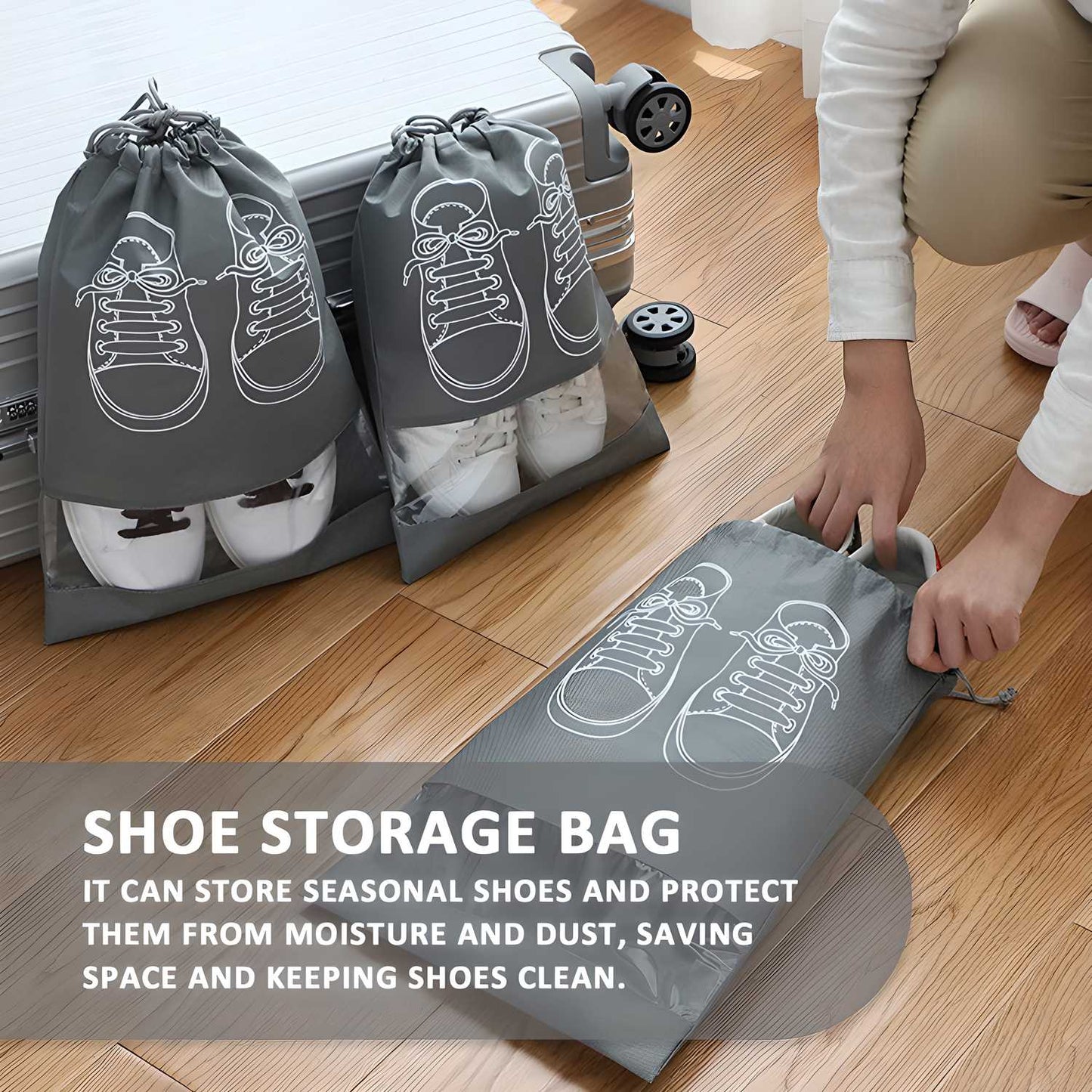 👟 Travel Shoe Organizer Bag - Pack of 5 & 10 🌟