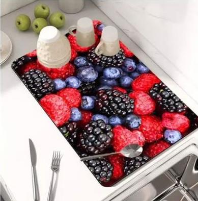 🧽 Quick-Drying Dish Mat Washable