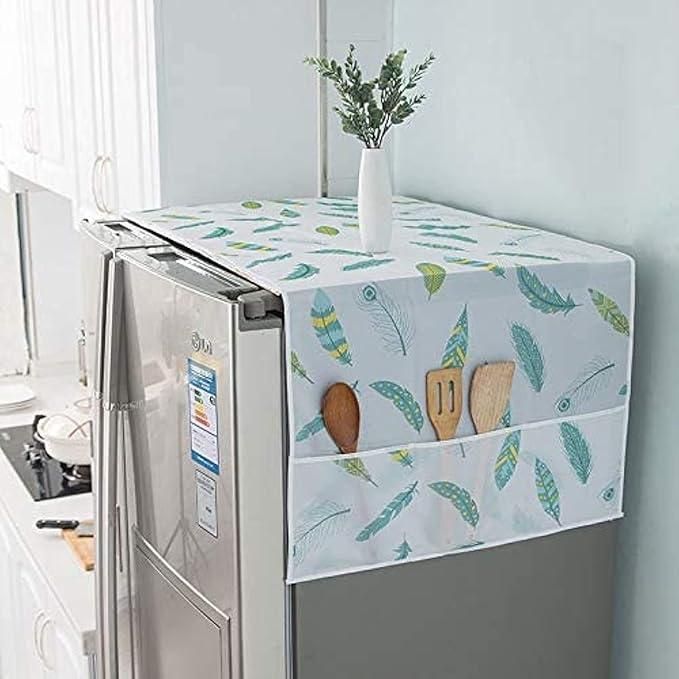 ❄️ Refrigerator Waterproof Cover with Pockets 🧊
