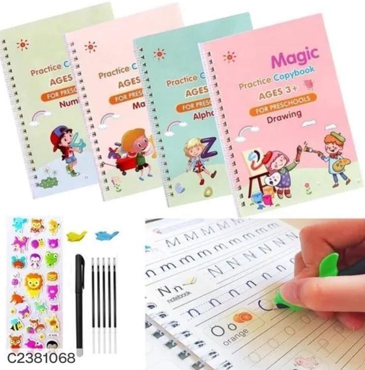 📝 Magical Reusable Writing Board Tracing Book – Pack of 4 📚