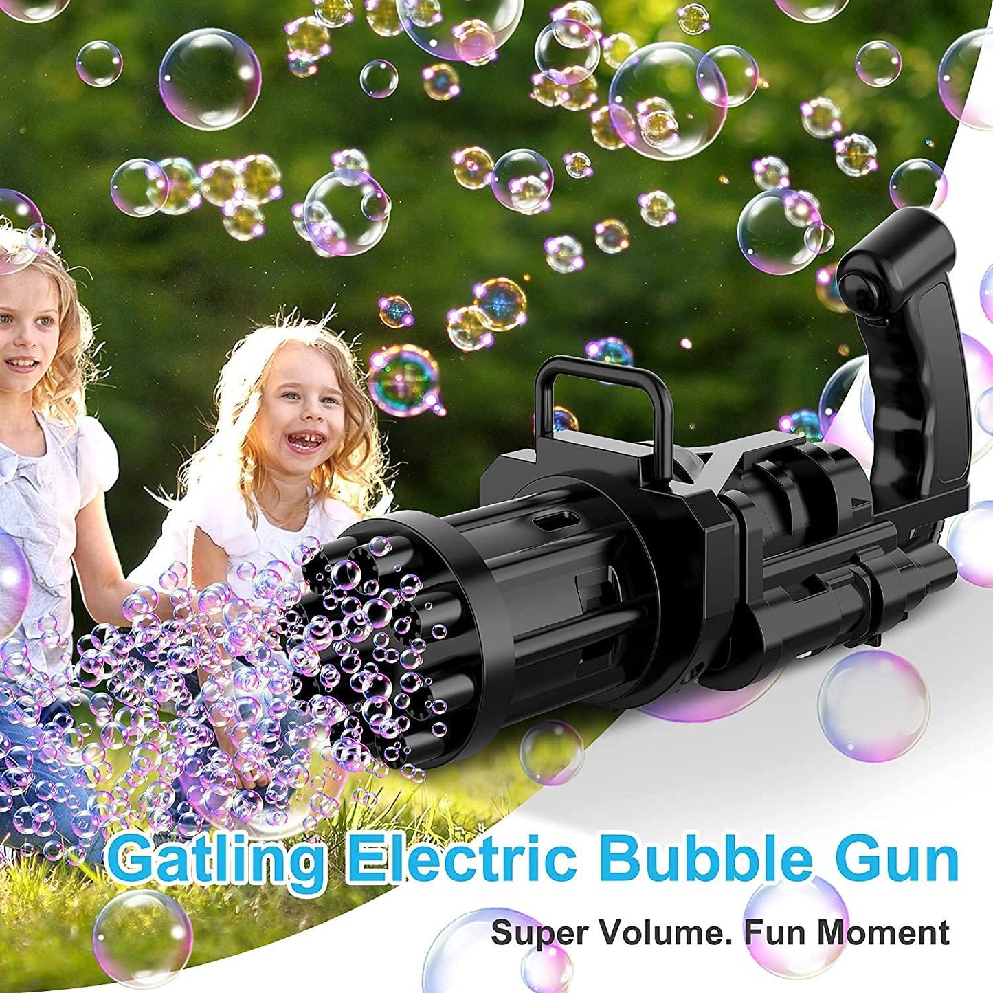 🔫 Bubble Gun - 8-Hole Gatling Blower