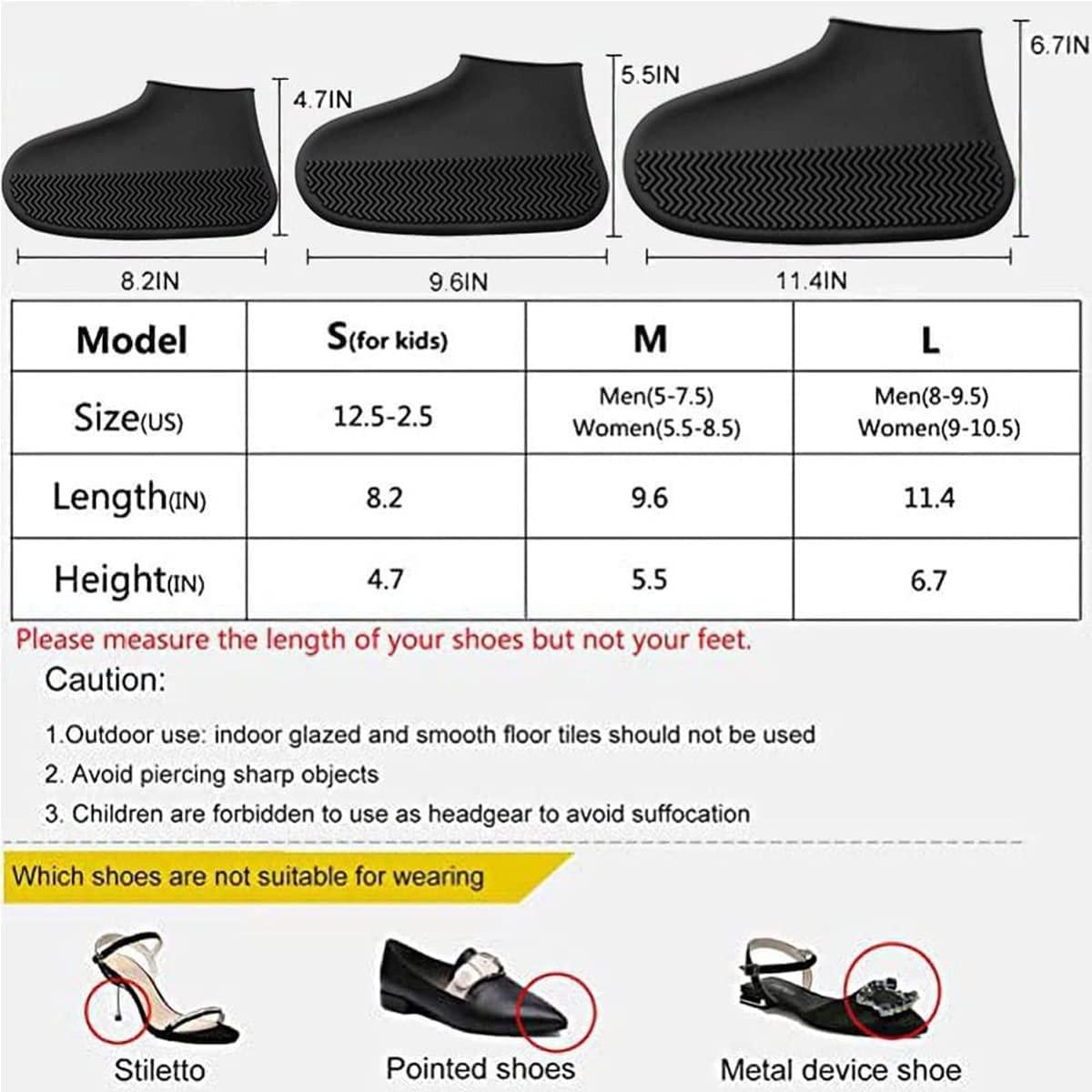 🌧️ Silicone Reusable Anti-Skid Waterproof Boot Cover Shoe Protector 👟