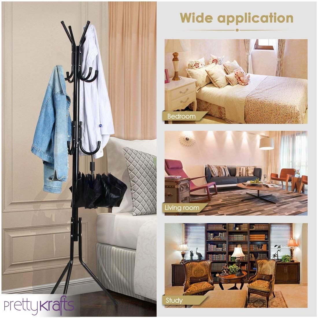 🏠 6 Hook Coat Hanger Clothes Stand
