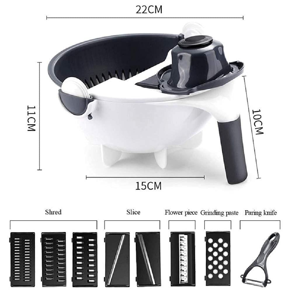 🥕 7-in-1 Multifunctional Vegetable Cutter with Drain Basket 🌟