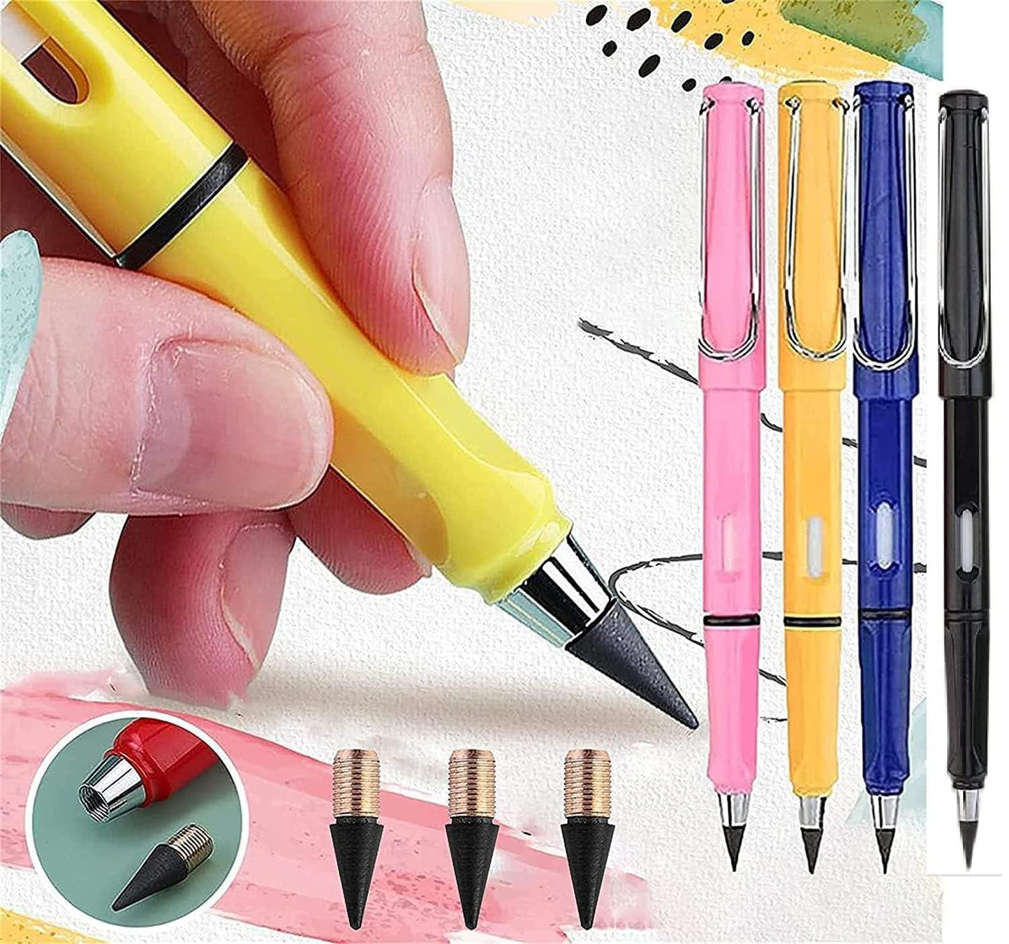 🖊️ Inkless Reusable & Erasable Metal Writing Pens