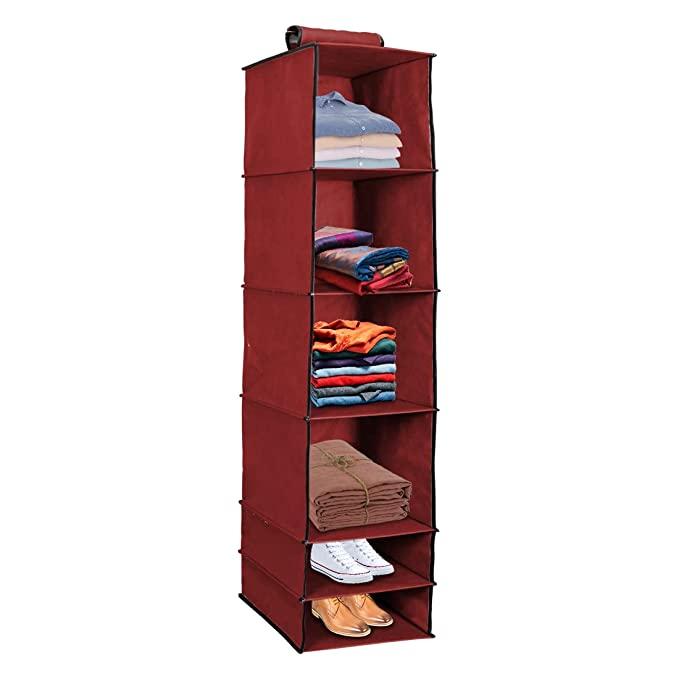 🧥👚🥿 6-Shelf Hanging Wardrobe Organizer