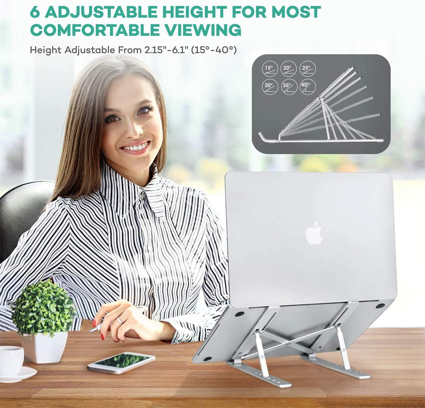 💻 Aluminium Foldable Portable Laptop Stand 🌟