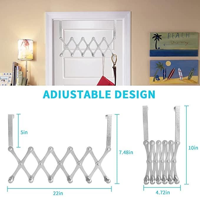🚪 Over-the-Door Alloy Steel Cloth Hanger with 6 Hooks