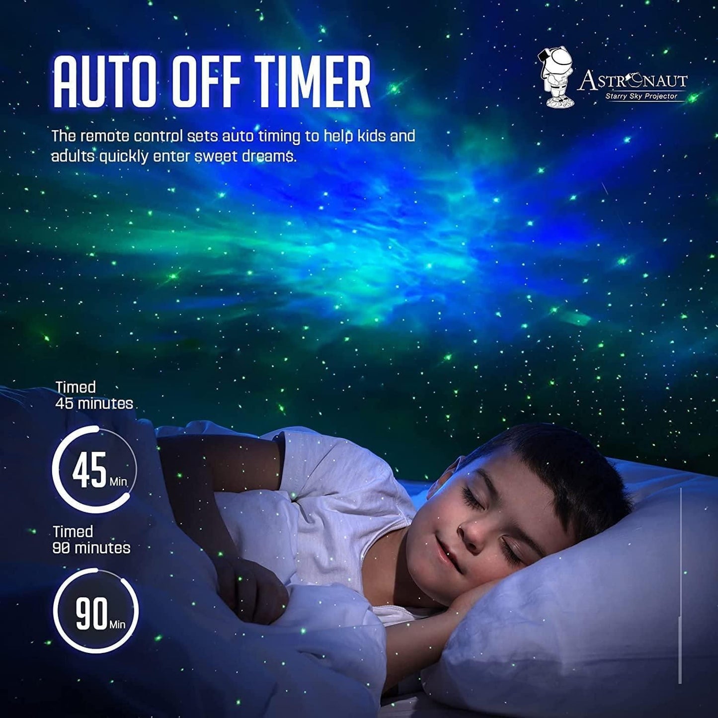🌌 Astronaut Galaxy Projector – 360° Magnetic Head Rotation, Remote Control 🌠