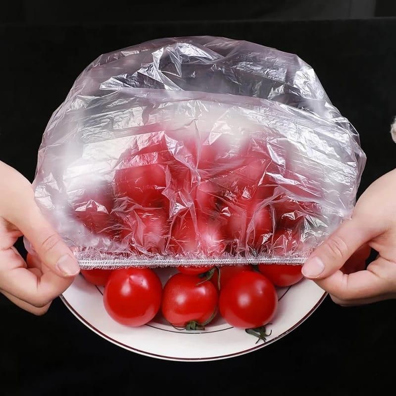♻️ Reusable Elastic Food Storage Plastic Covers – Pack of 100 🌟