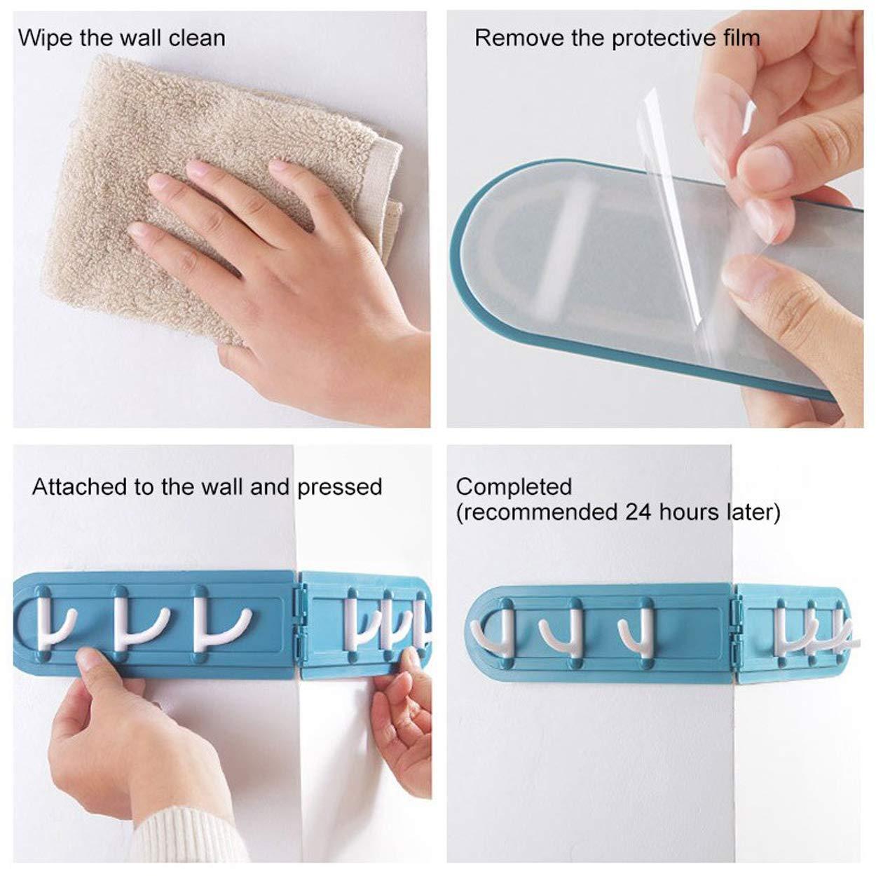 🔗 Folding Wall Mounted 6 Hooks Storage Holder