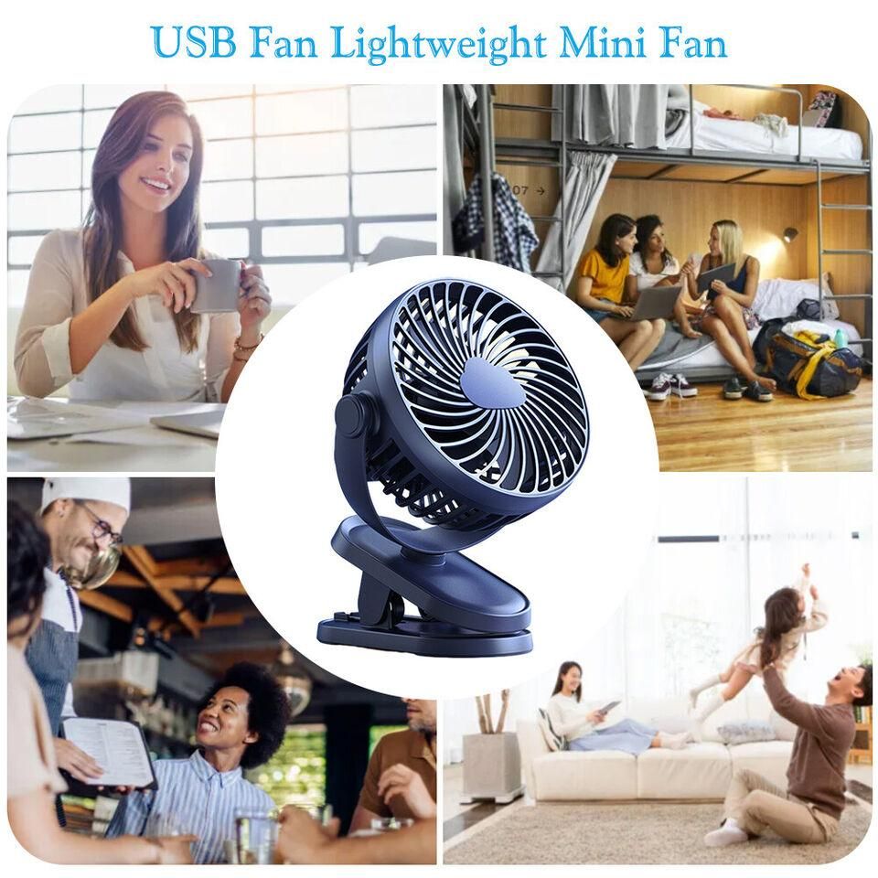 🌬️ USB Silent Fan 3 Speed Handheld Fan 1200mAh Table Fan 🌀