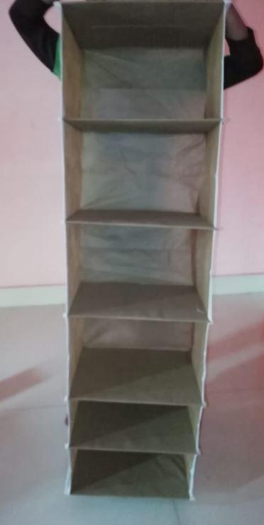 🧺 6-shelf Foldable Hanging Wardrobe Organizer