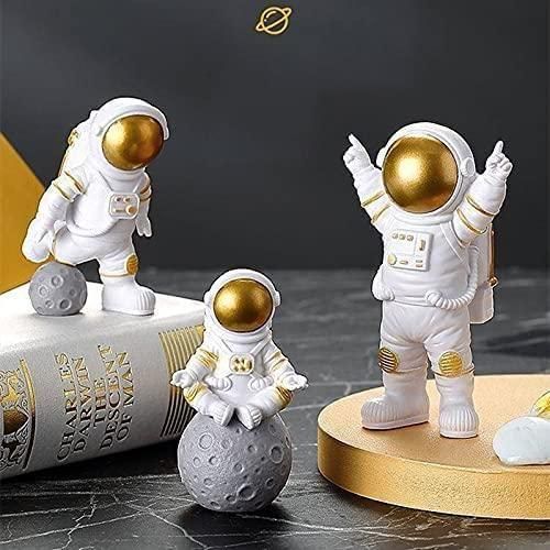 🚀 Astronaut Spaceman Statue Set of 3 🌌