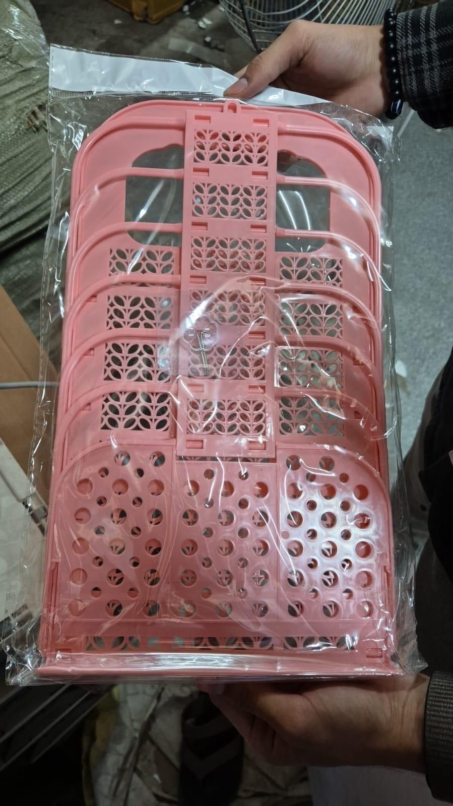 🧺 Plastic Multipurpose Hanging Laundry Basket 🌈