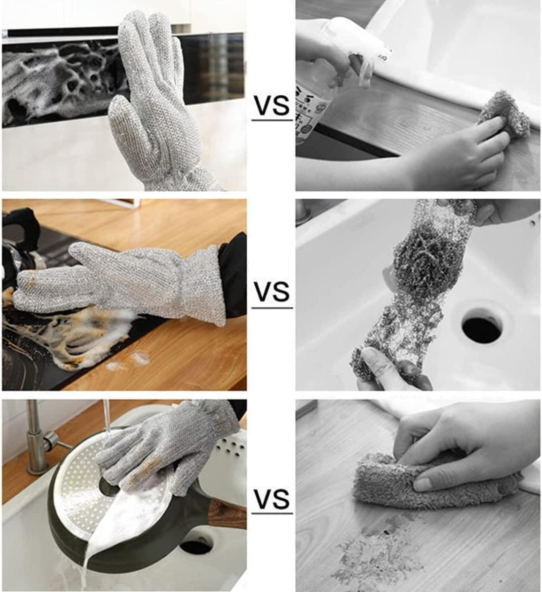 🧤 2 Pairs Wire Dishwashing Gloves 🧽