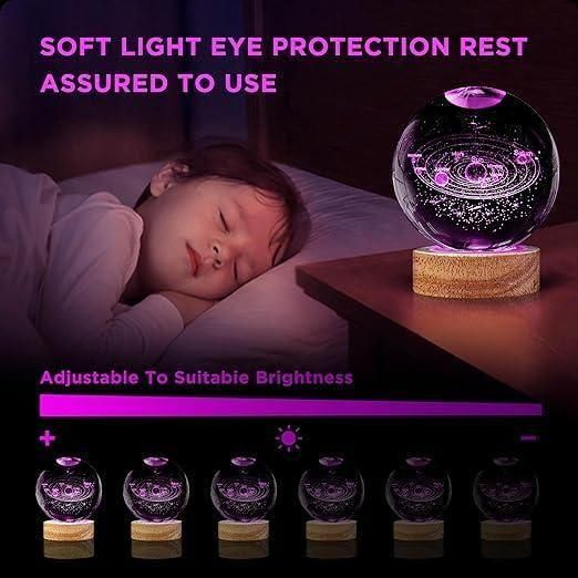 ✨ 3D Crystal Lamp Ball – Mesmerizing Lighting Magic 🌟