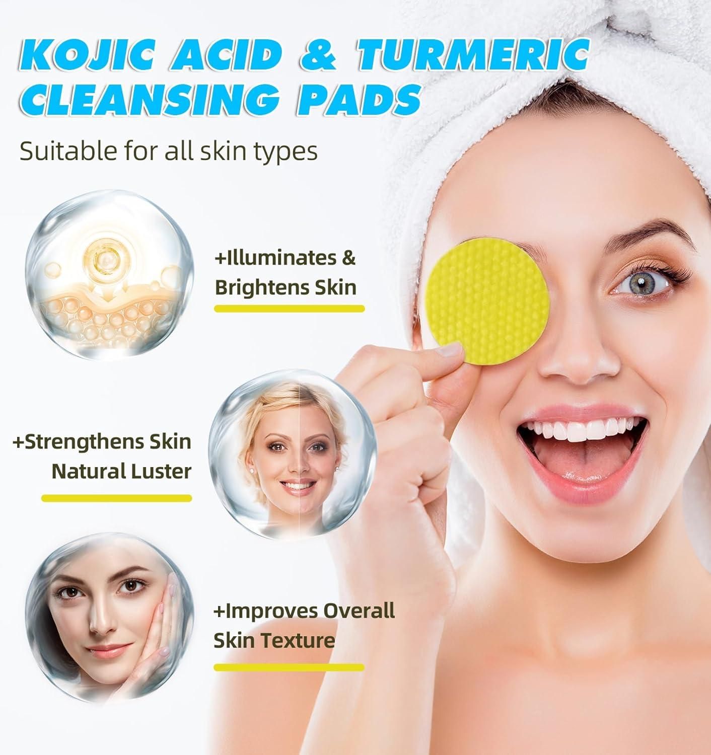 🧴 Turmeric Kojic Acid Cleansing Pads ✨