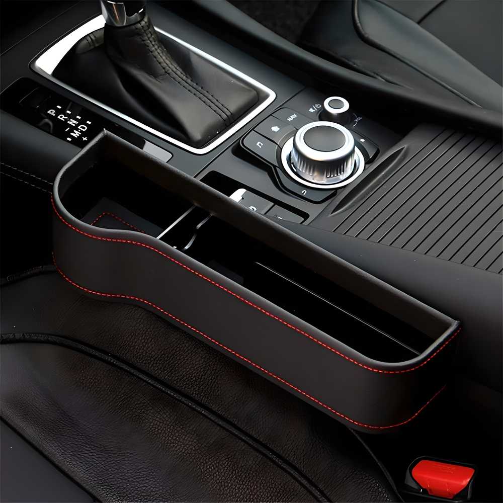 🚗 PU Leather Car Console Side Organizer for Seat Pockets 🎒