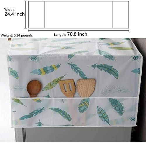 ❄️ Refrigerator Waterproof Cover with Pockets 🧊