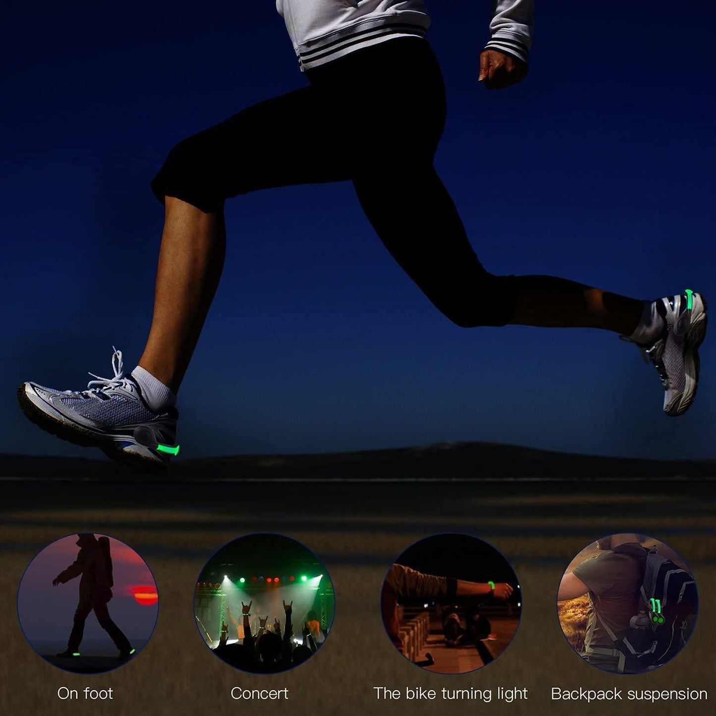 👟 LED Shoes Clip Lights USB Charging