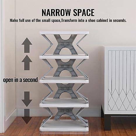 👟🗂️ Foldable Shoes Shelf - 5 Tier Rack