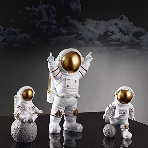 🚀 Astronaut Spaceman Statue Set of 3 🌌