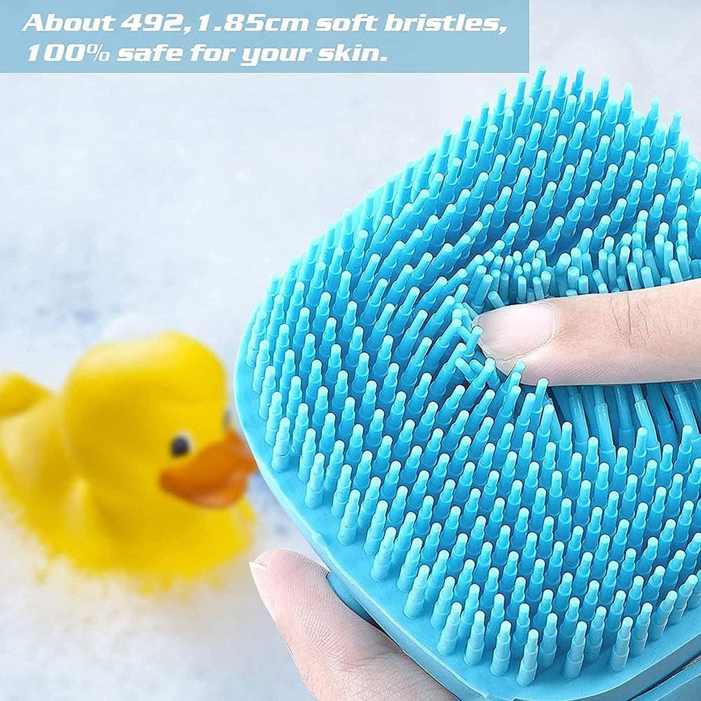 🧼 SCRUBBING Soft Silicone Bath Brush With Hooks for Baby Showers 🌟