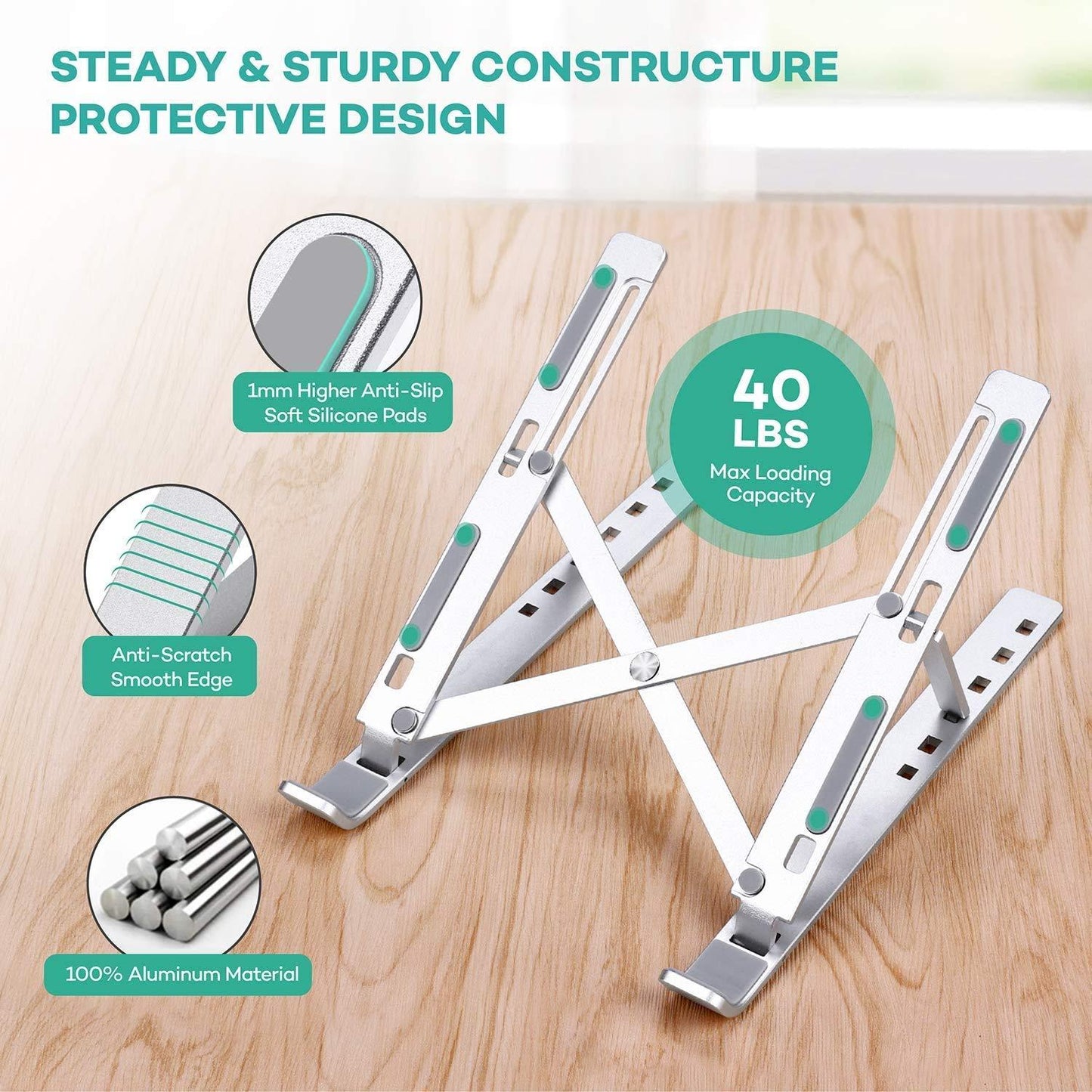 💻 Aluminium Foldable Portable Laptop Stand 🌟