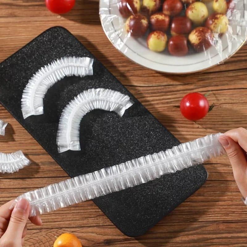 ♻️ Reusable Elastic Food Storage Plastic Covers – Pack of 100 🌟