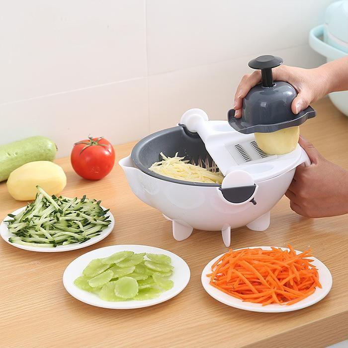 🥕 7-in-1 Multifunctional Vegetable Cutter with Drain Basket 🌟