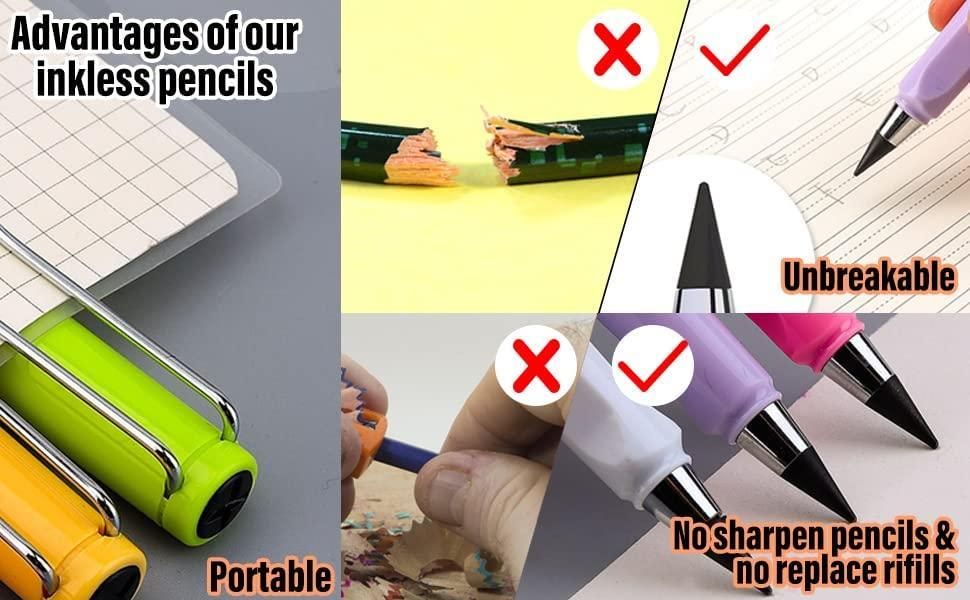 🖊️ Inkless Reusable & Erasable Metal Writing Pens
