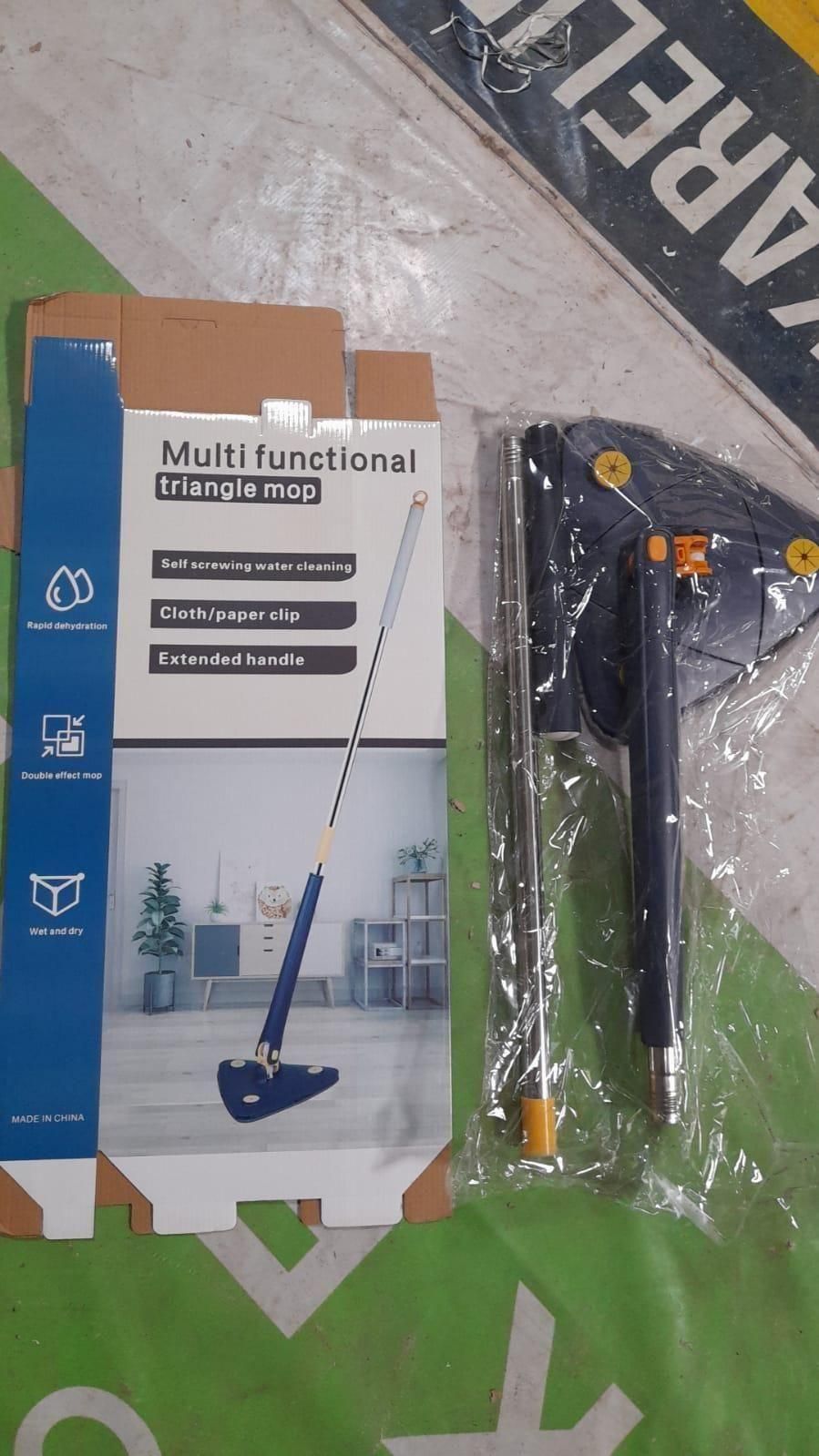 🧹 Blue Squeezing Triangle Cleaning Mop