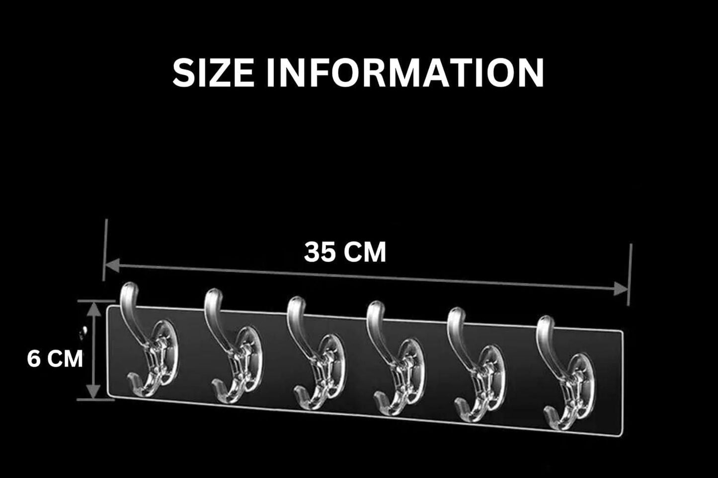 🛠️ Self-Adhesive Wall Hanger (6 Hooks) ✨