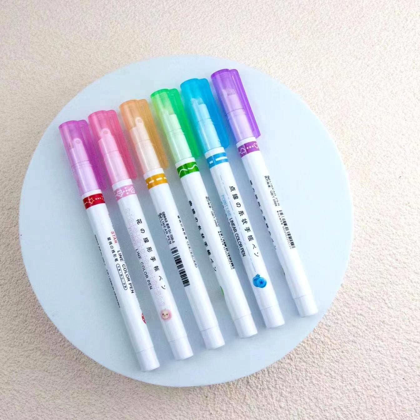 🖍️ Curve Highlighter Roller Pens - Set of 6 🎨