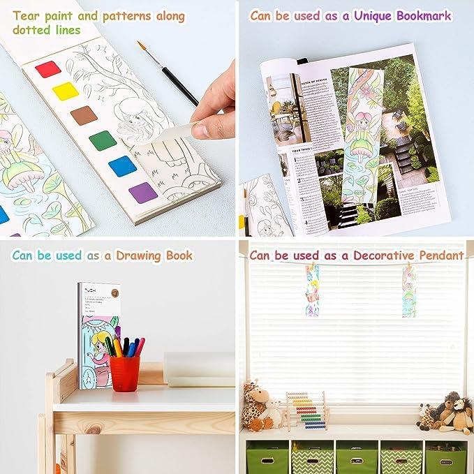 🎨 Kids Coloring Doodle Drawing Magic Water Book (Pack of 4)