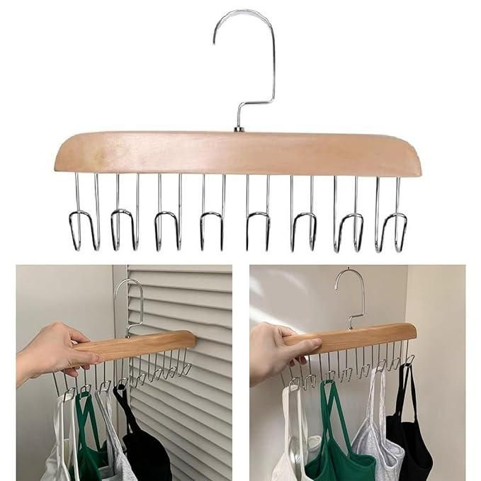 🌟 Wooden Hanger with Metal Hooks (pack of 2)