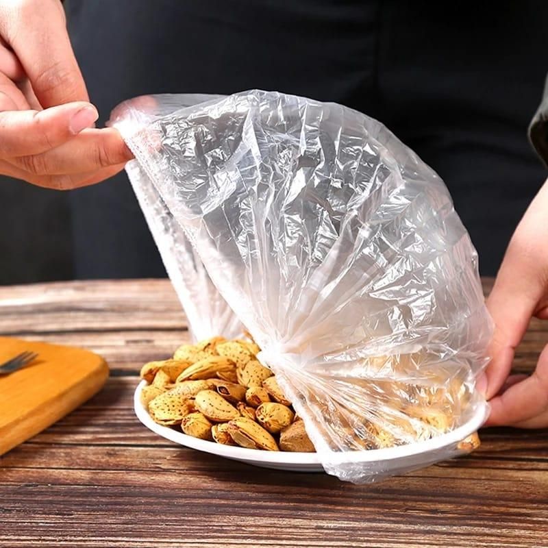 ♻️ Reusable Elastic Food Storage Plastic Covers – Pack of 100 🌟